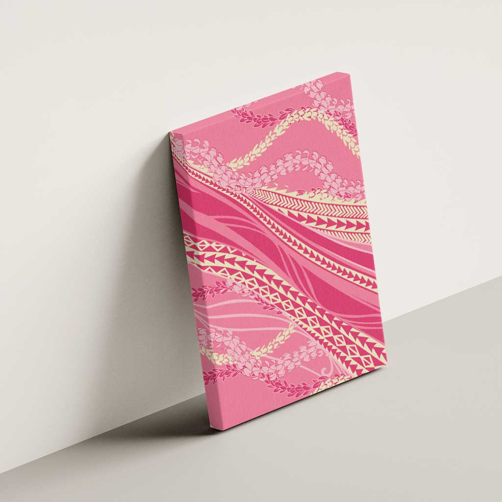 Polynesian Puakeniken Pikake Twisted Lei Canvas Wall Art Rose Pink LT7 - Polynesian Pride