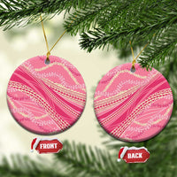 Polynesian Puakeniken Pikake Twisted Lei Ceramic Ornament Rose Pink - Polynesian Pride