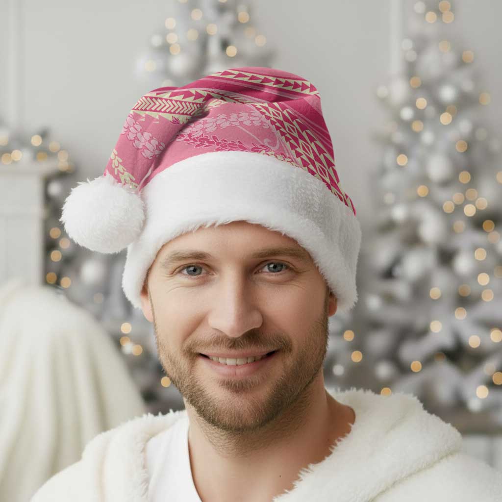 Polynesian Puakeniken Pikake Twisted Lei Christmas Santa Hat Rose Pink - Polynesian Pride