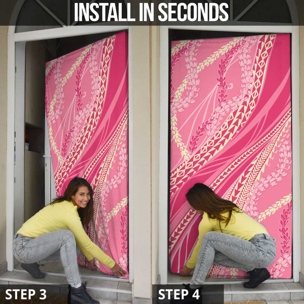 Polynesian Puakeniken Pikake Twisted Lei Door Cover Rose Pink LT7 - Polynesian Pride