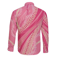 Polynesian Puakeniken Pikake Twisted Lei Family Matching Summer Maxi Dress and Hawaiian Shirt Rose Pink - Polynesian Pride