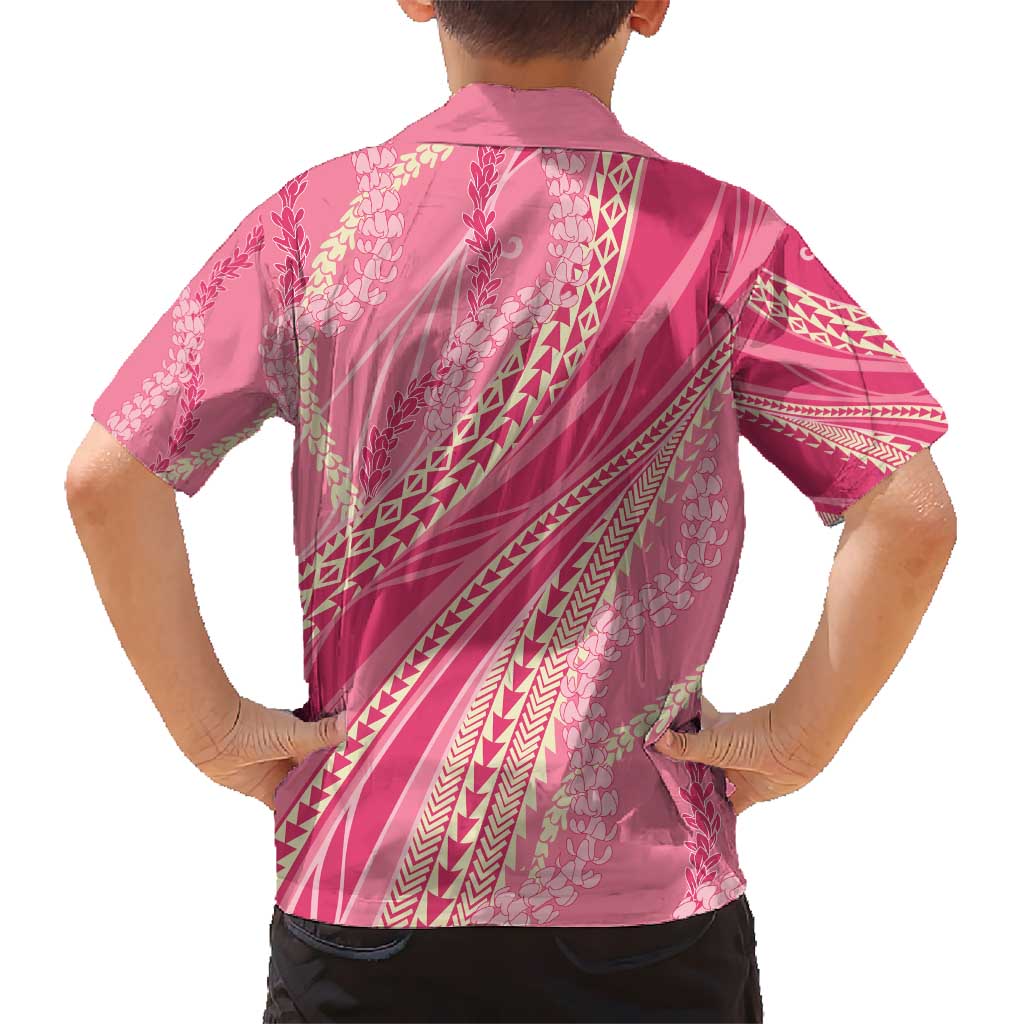 Polynesian Puakeniken Pikake Twisted Lei Hawaiian Shirt Rose Pink - Polynesian Pride