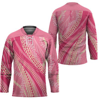 Polynesian Puakeniken Pikake Twisted Lei Hockey Jersey Rose Pink - Polynesian Pride