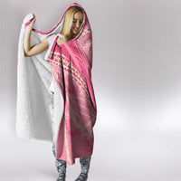 Polynesian Puakeniken Pikake Twisted Lei Hooded Blanket Rose Pink LT7 - Polynesian Pride