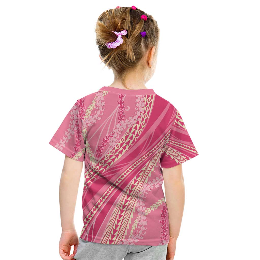 Polynesian Puakeniken Pikake Twisted Lei Kid T Shirt Rose Pink LT7 - Polynesian Pride