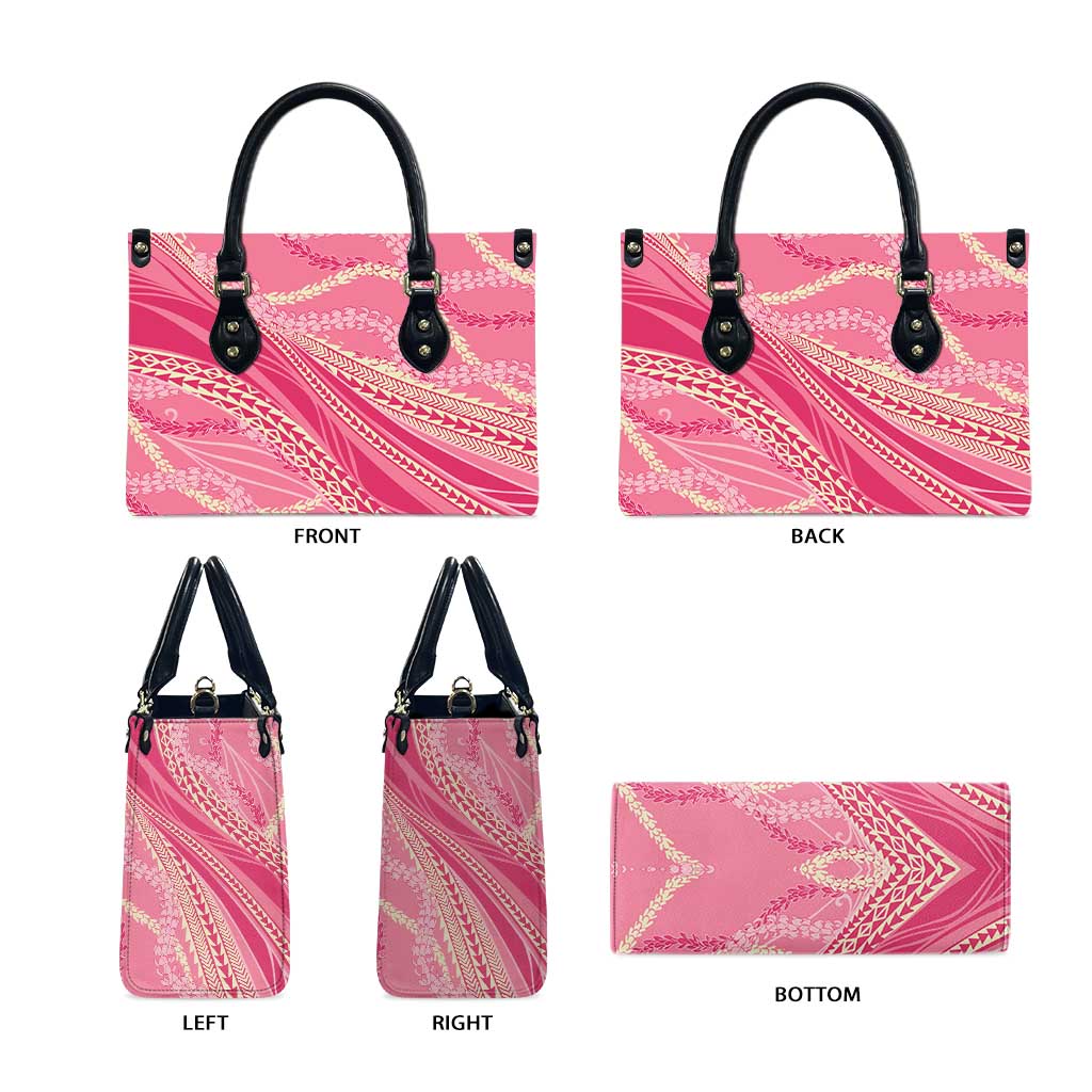 Polynesian Puakeniken Pikake Twisted Lei Leather Bag Rose Pink LT7 - Polynesian Pride