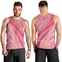 Polynesian Puakeniken Pikake Twisted Lei Men Tank Top Rose Pink LT7 - Polynesian Pride