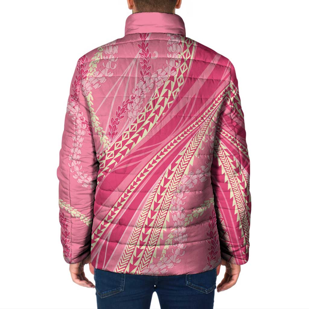 Polynesian Puakeniken Pikake Twisted Lei Padded Jacket Rose Pink LT7 - Polynesian Pride