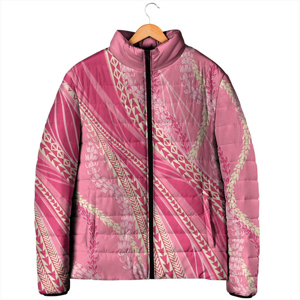 Polynesian Puakeniken Pikake Twisted Lei Padded Jacket Rose Pink LT7 - Polynesian Pride