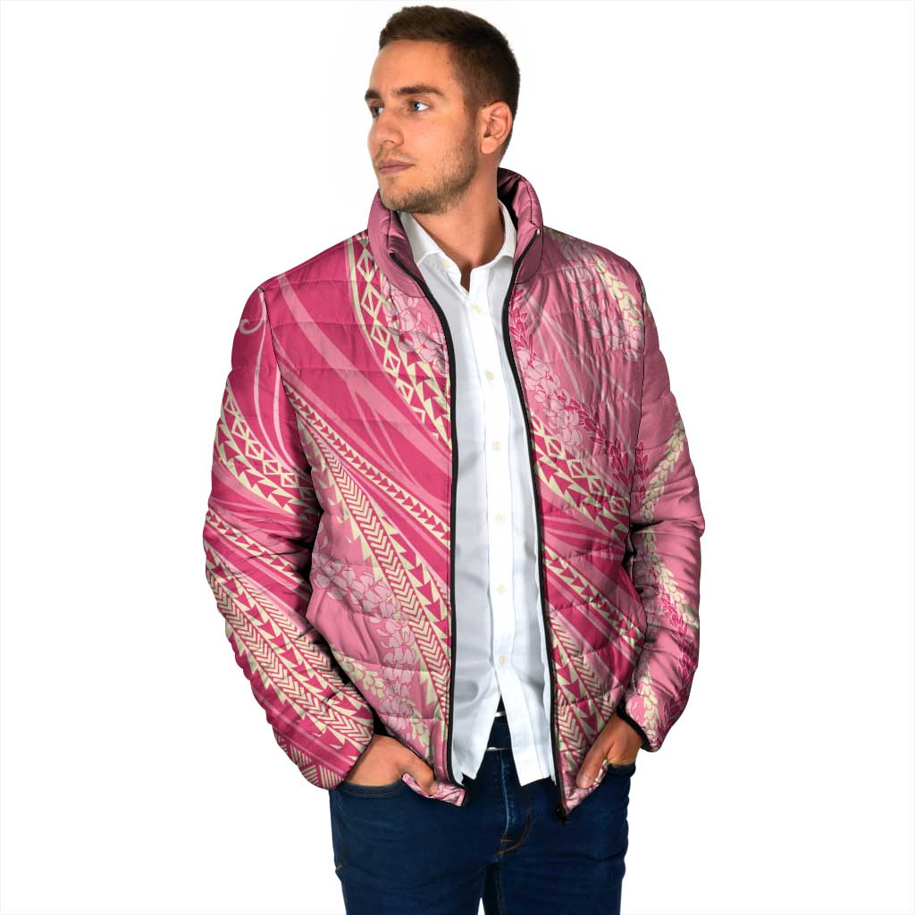 Polynesian Puakeniken Pikake Twisted Lei Padded Jacket Rose Pink LT7 - Polynesian Pride