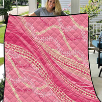 Polynesian Puakeniken Pikake Twisted Lei Quilt Rose Pink - Polynesian Pride