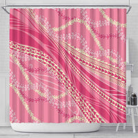 Polynesian Puakeniken Pikake Twisted Lei Shower Curtain Rose Pink - Polynesian Pride