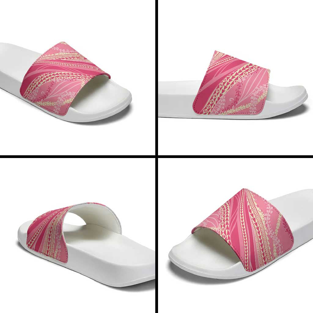 Polynesian Puakeniken Pikake Twisted Lei Slide Sandals Rose Pink LT7 - Polynesian Pride
