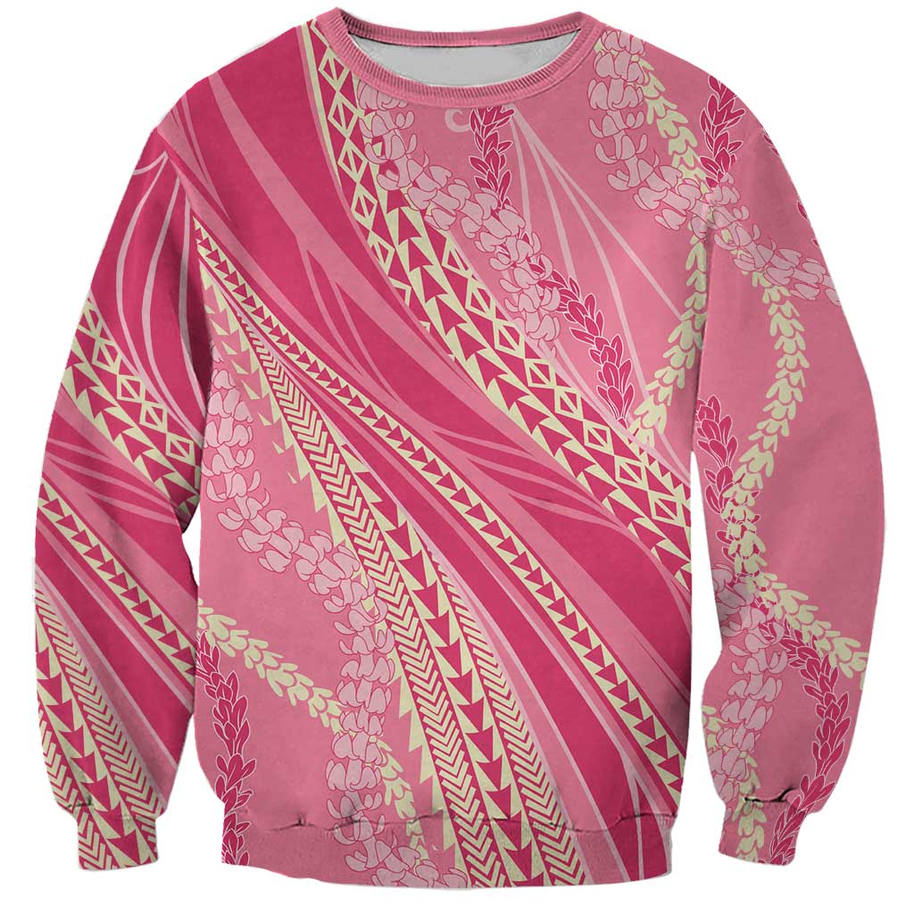 Polynesian Puakeniken Pikake Twisted Lei Sweatshirt Rose Pink LT7 Unisex Rose Pink - Polynesian Pride