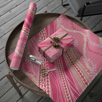 Polynesian Puakeniken Pikake Twisted Lei Wrapping Paper Rose Pink