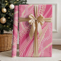 Polynesian Puakeniken Pikake Twisted Lei Wrapping Paper Rose Pink