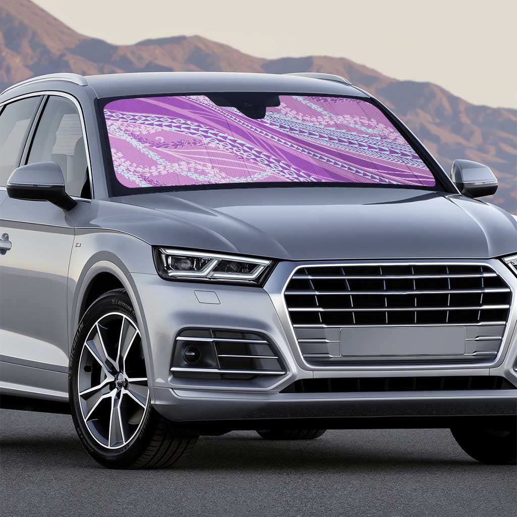 Polynesian Puakeniken Pikake Twisted Lei Auto Sun Shade Amethys - Polynesian Pride