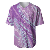 Polynesian Puakeniken Pikake Twisted Lei Baseball Jersey Amethys LT7 Amethys - Polynesian Pride