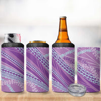 Polynesian Puakeniken Pikake Twisted Lei 4 in 1 Can Cooler Tumbler Amethys LT7 - Polynesian Pride