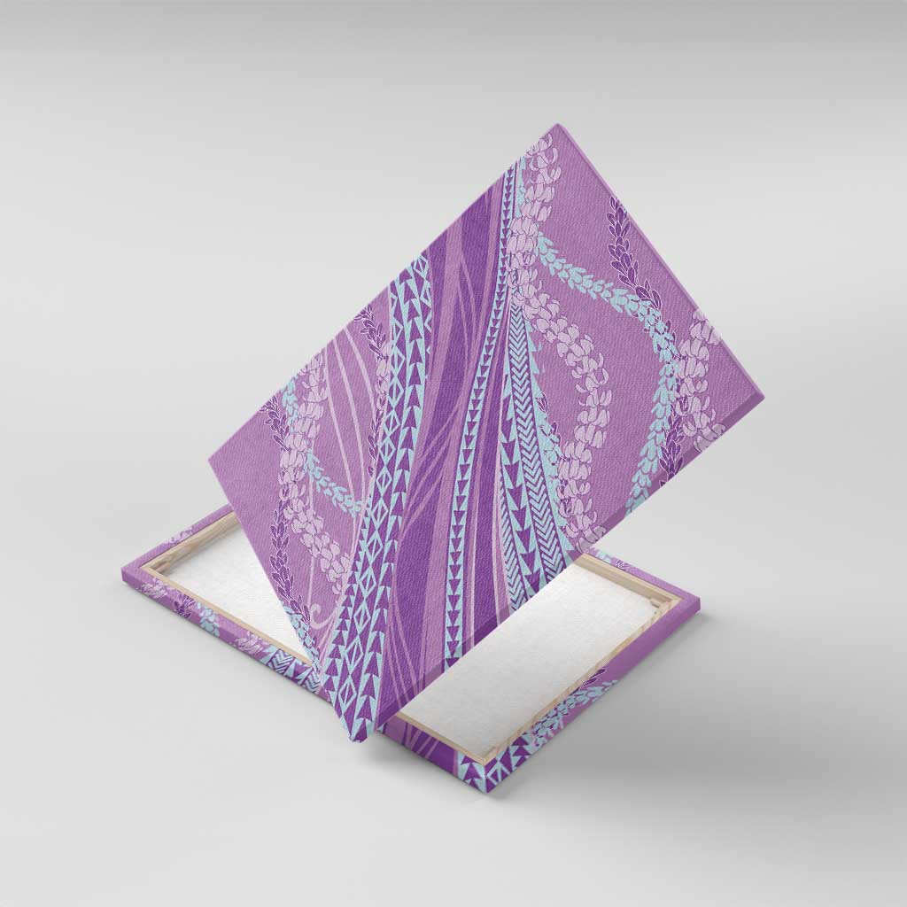 Polynesian Puakeniken Pikake Twisted Lei Canvas Wall Art Amethys LT7 With Frame Amethys - Polynesian Pride