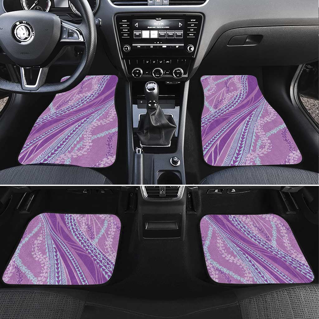 Polynesian Puakeniken Pikake Twisted Lei Car Mats Amethys LT7 Set 4pcs Amethys - Polynesian Pride