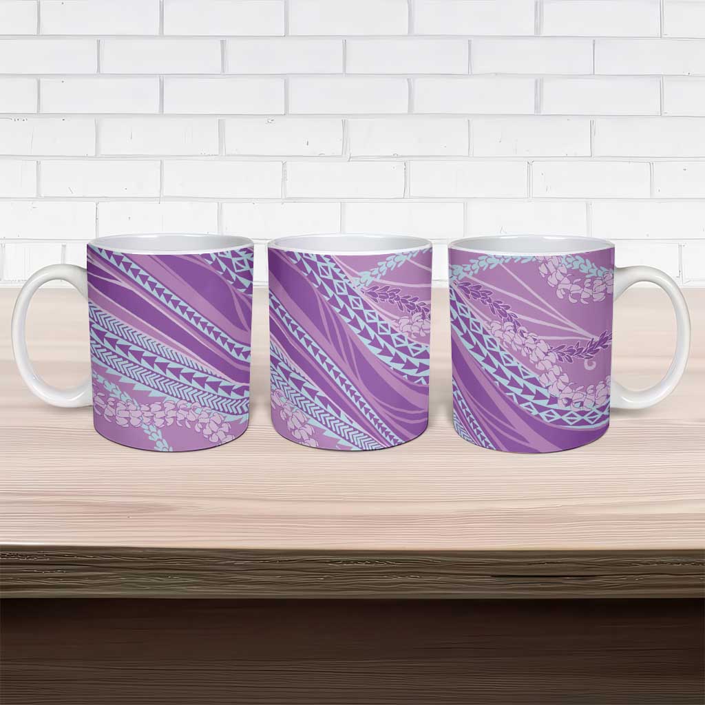 Polynesian Puakeniken Pikake Twisted Lei Ceramic Mug Amethys LT7 - Polynesian Pride