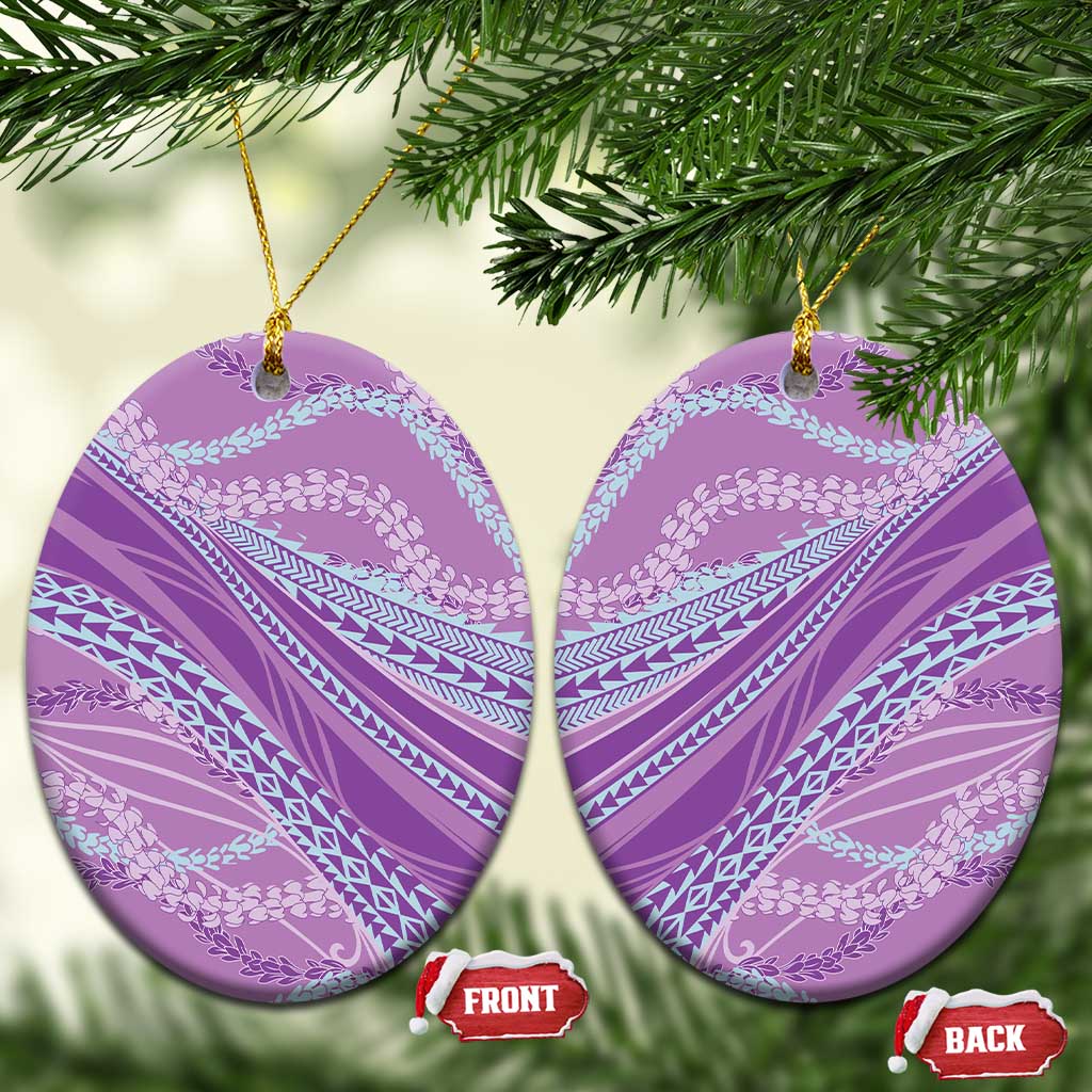 Polynesian Puakeniken Pikake Twisted Lei Ceramic Ornament Amethys - Polynesian Pride
