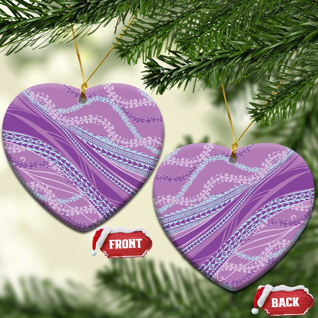 Polynesian Puakeniken Pikake Twisted Lei Ceramic Ornament Amethys - Polynesian Pride