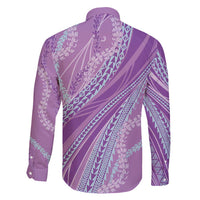 Polynesian Puakeniken Pikake Twisted Lei Family Matching Long Sleeve Bodycon Dress and Hawaiian Shirt Amethys - Polynesian Pride