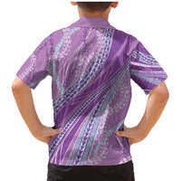 Polynesian Puakeniken Pikake Twisted Lei Family Matching Mermaid Dress and Hawaiian Shirt Amethys - Polynesian Pride