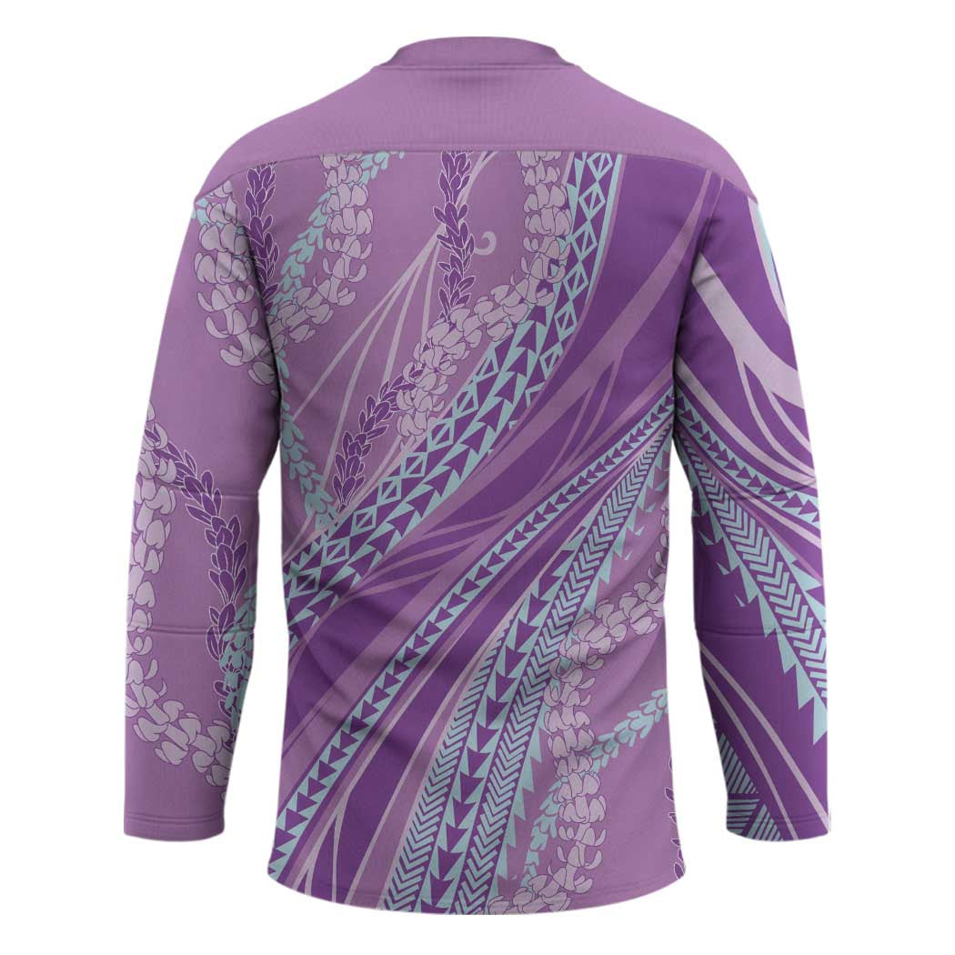 Polynesian Puakeniken Pikake Twisted Lei Hockey Jersey Amethys - Polynesian Pride