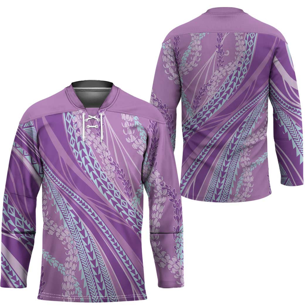Polynesian Puakeniken Pikake Twisted Lei Hockey Jersey Amethys - Polynesian Pride
