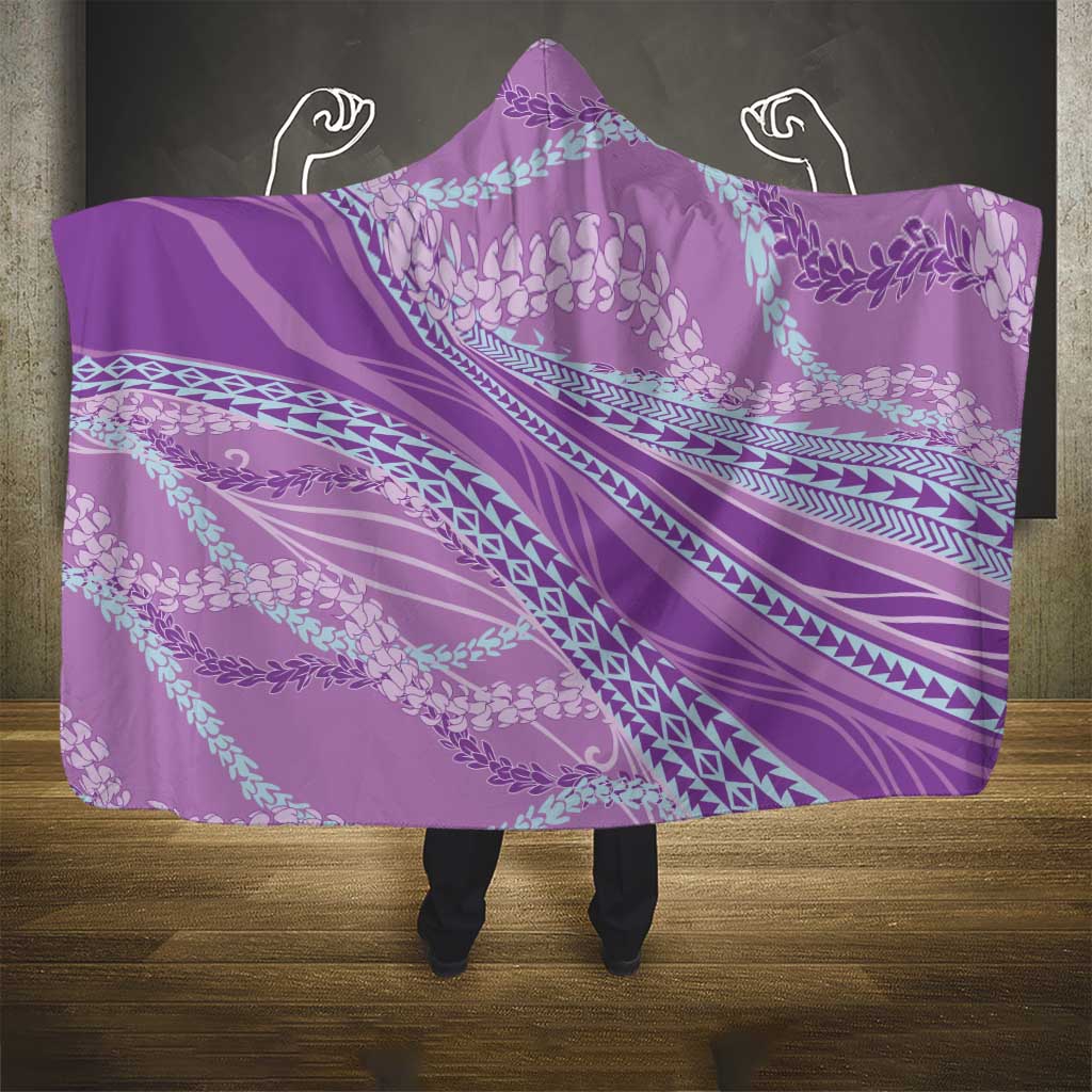 Polynesian Puakeniken Pikake Twisted Lei Hooded Blanket Amethys LT7 - Polynesian Pride