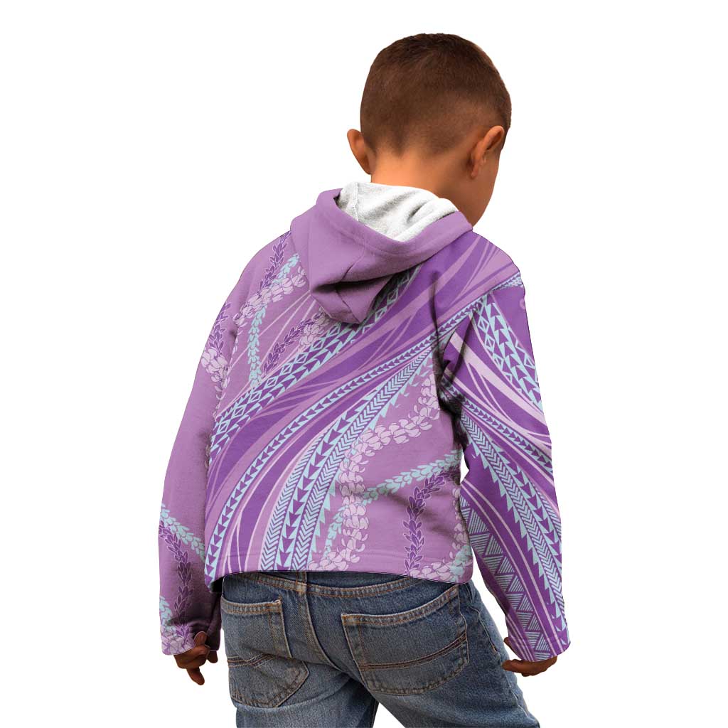 Polynesian Puakeniken Pikake Twisted Lei Kid Hoodie Amethys - Polynesian Pride