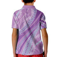 Polynesian Puakeniken Pikake Twisted Lei Kid Polo Shirt Amethys LT7 - Polynesian Pride