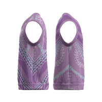 Polynesian Puakeniken Pikake Twisted Lei Christmas Knitted V-Neck Vest Amethys - Polynesian Pride