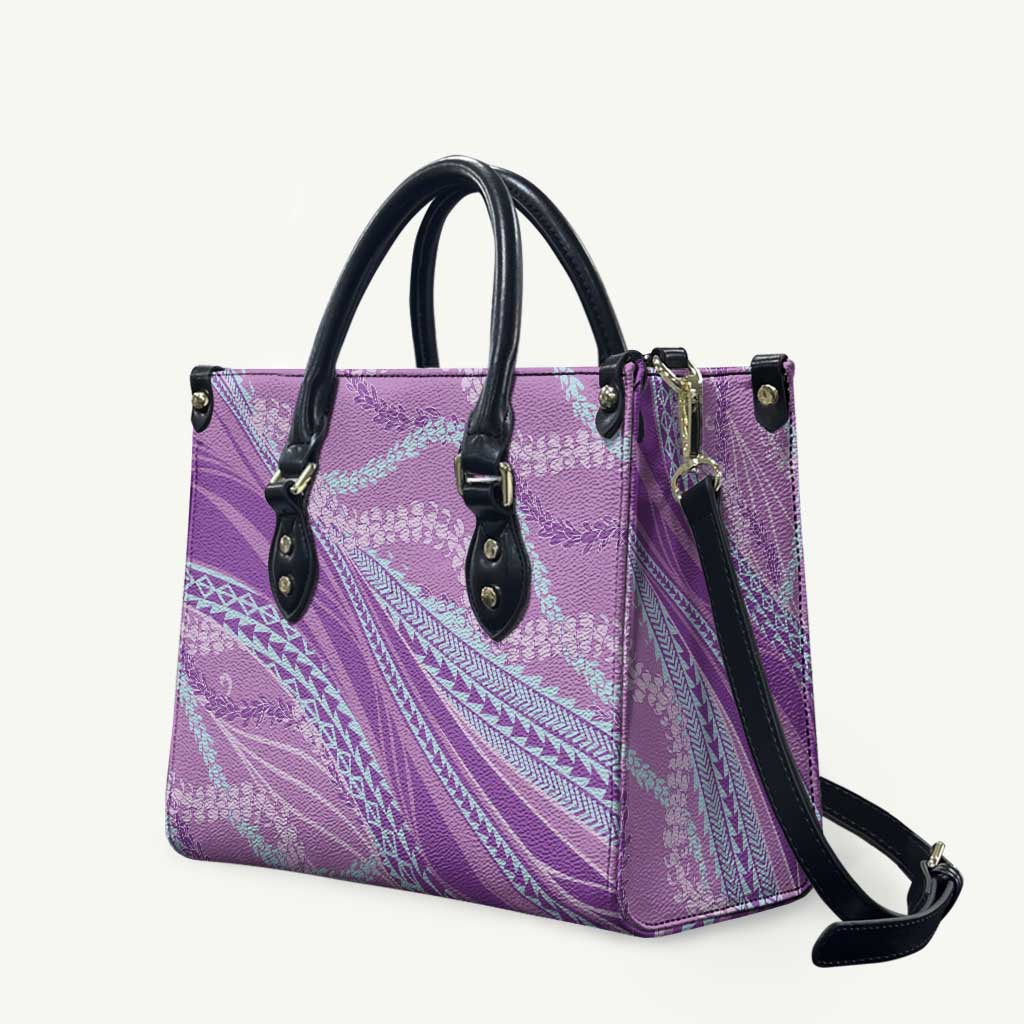 Polynesian Puakeniken Pikake Twisted Lei Leather Bag Amethys LT7 Amethys - Polynesian Pride