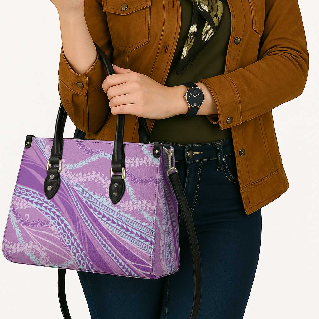 Polynesian Puakeniken Pikake Twisted Lei Leather Bag Amethys LT7 - Polynesian Pride