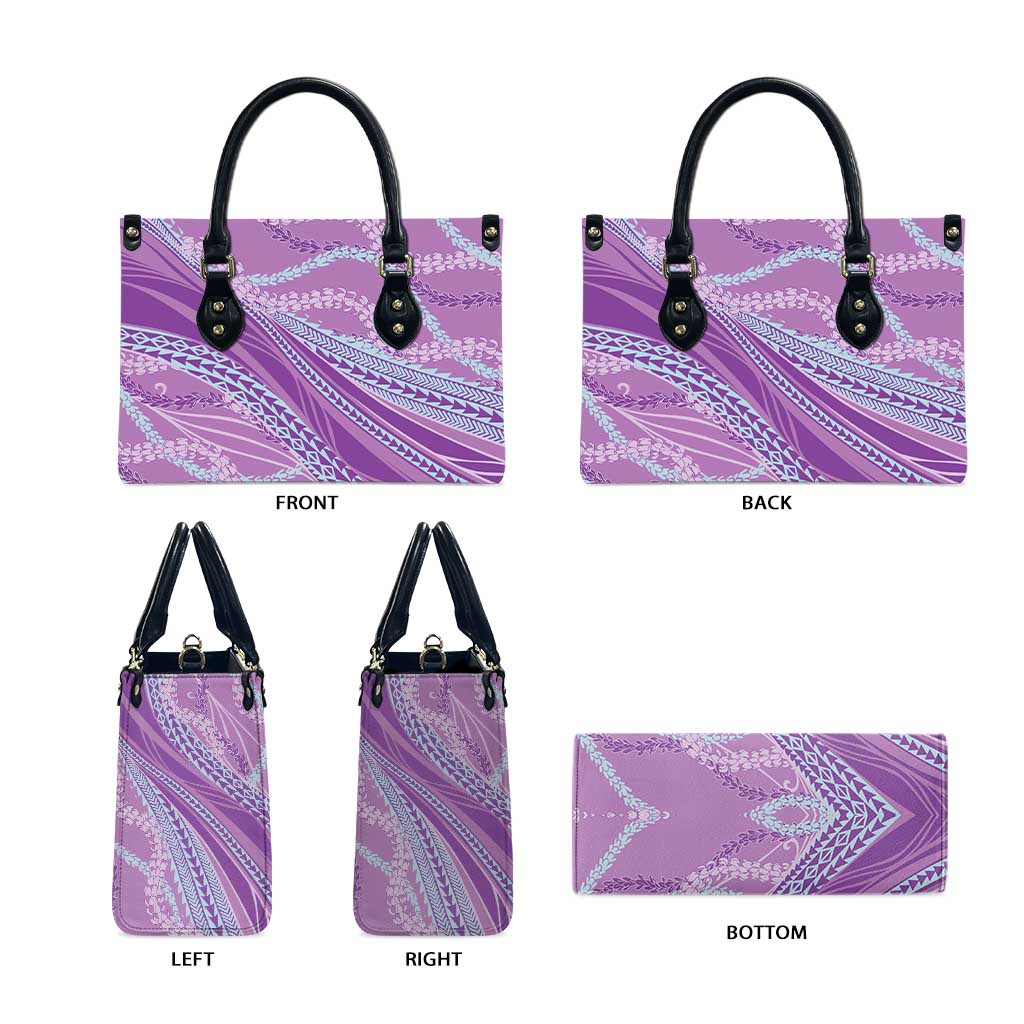Polynesian Puakeniken Pikake Twisted Lei Leather Bag Amethys LT7 - Polynesian Pride