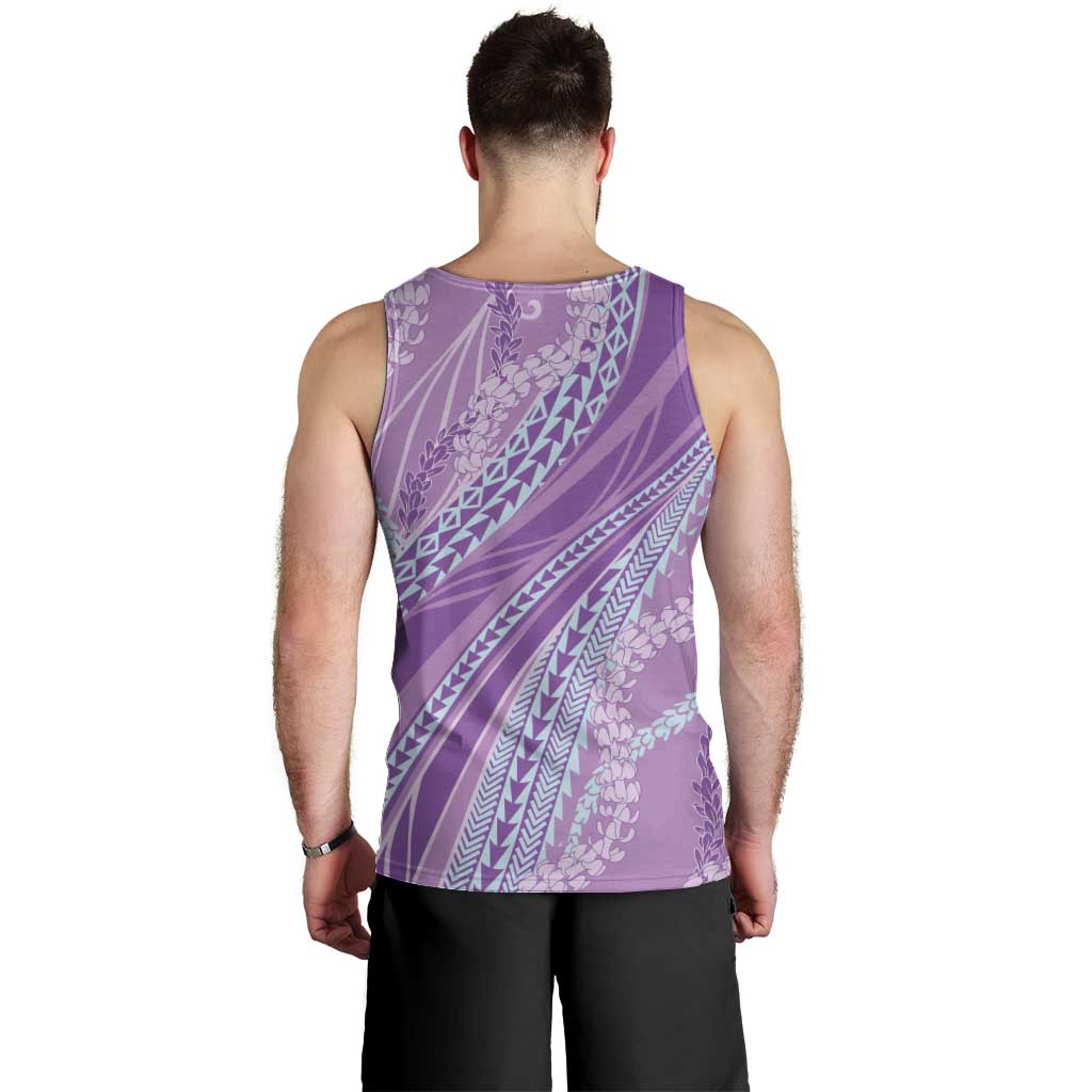 Polynesian Puakeniken Pikake Twisted Lei Men Tank Top Amethys LT7 - Polynesian Pride