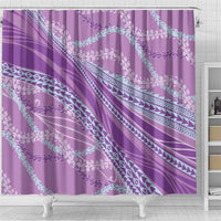 Polynesian Puakeniken Pikake Twisted Lei Shower Curtain Amethys - Polynesian Pride
