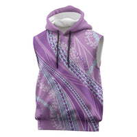 Polynesian Puakeniken Pikake Twisted Lei Sleeveless Hoodie Amethys LT7 Amethys - Polynesian Pride