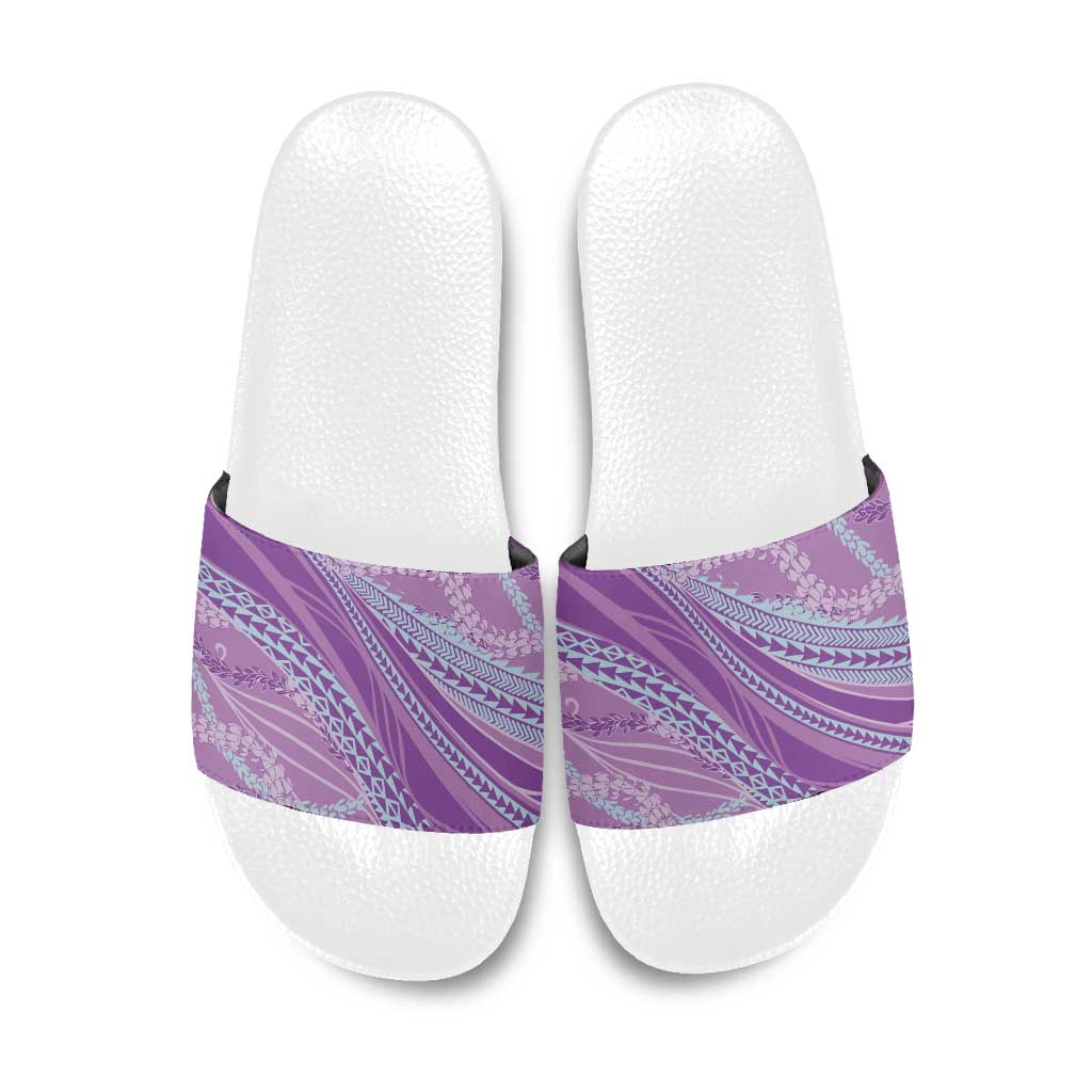 Polynesian Puakeniken Pikake Twisted Lei Slide Sandals Amethys LT7 Amethys - Polynesian Pride
