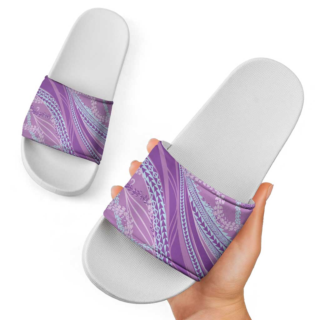 Polynesian Puakeniken Pikake Twisted Lei Slide Sandals Amethys LT7 - Polynesian Pride