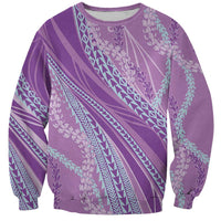 Polynesian Puakeniken Pikake Twisted Lei Sweatshirt Amethys LT7 Unisex Amethys - Polynesian Pride