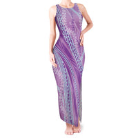 Polynesian Puakeniken Pikake Twisted Lei Tank Maxi Dress Amethys - Polynesian Pride