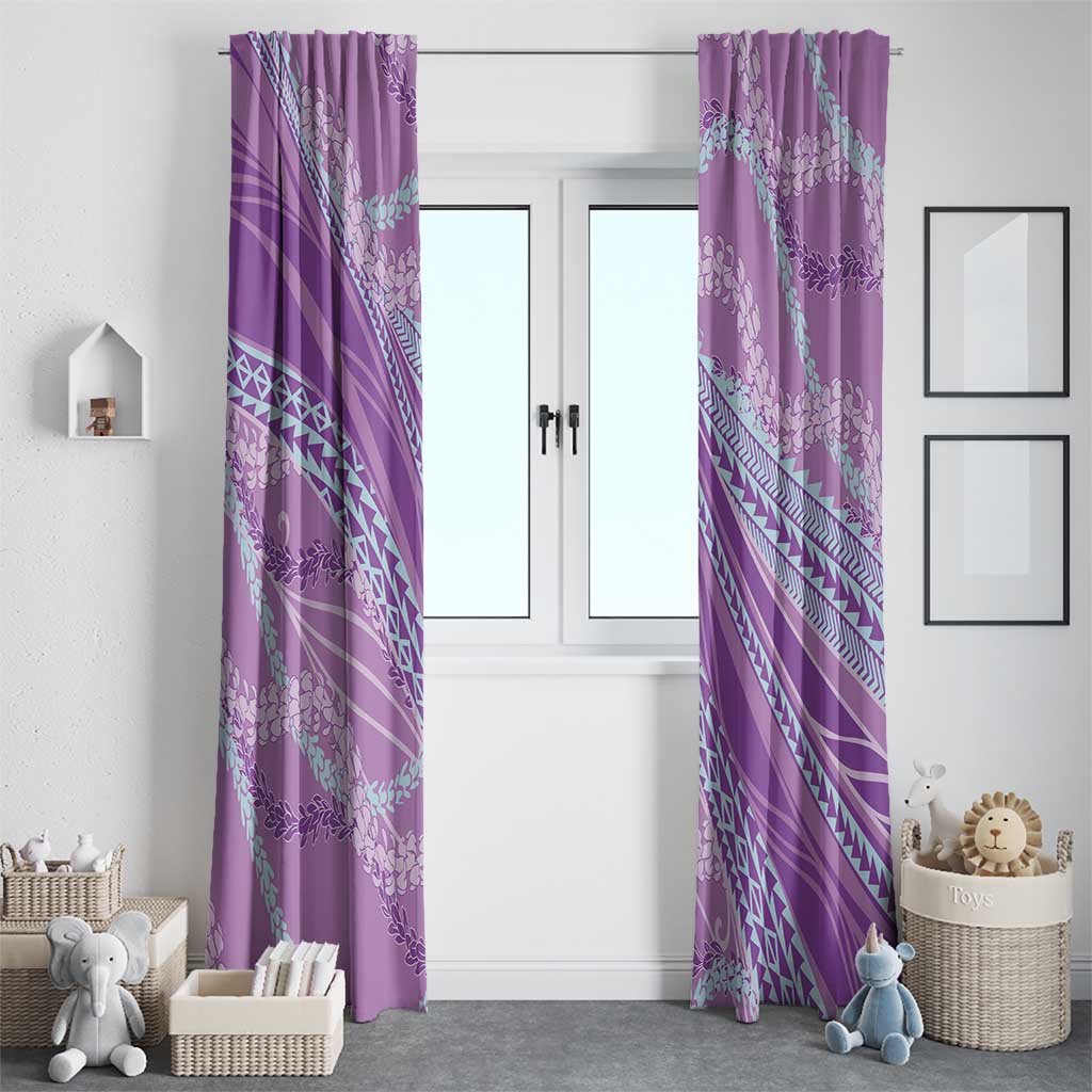 Polynesian Puakeniken Pikake Twisted Lei Window Curtain Amethys - Polynesian Pride