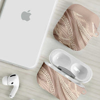 Polynesian Puakeniken Pikake Twisted Lei AirPods Case Beige - Polynesian Pride