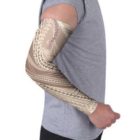 Polynesian Puakeniken Pikake Twisted Lei Arm Sleeves Beige - Polynesian Pride