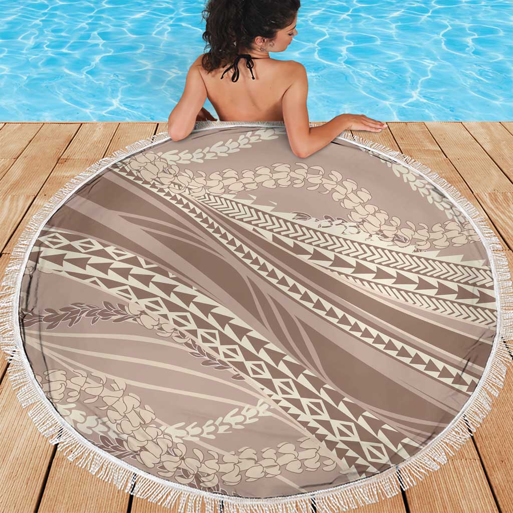 Polynesian Puakeniken Pikake Twisted Lei Beach Blanket Beige - Polynesian Pride